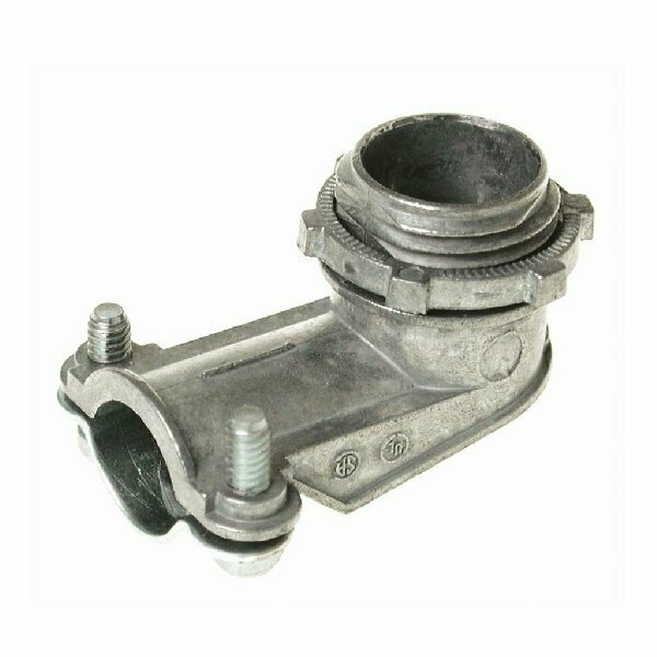 Hubbell Canada Connector 90 Deg Flex Zinc 1in SQ90100